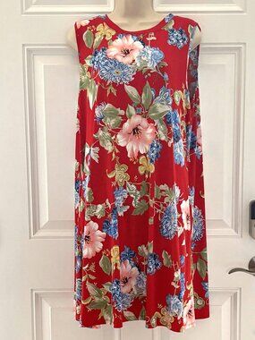 Red Floral Dress by Apt 9